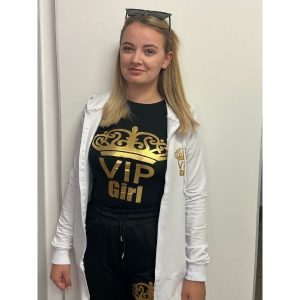 „VIP Girl” 3 részes Női Fehér/Fekete Tréningruha/ Szabadidőruha