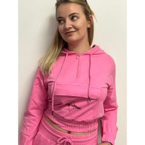 Single Star Női „Kenguru zsebes” Pink Tréningruha