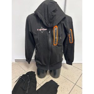 Single Star Férfi Fekete 2 részes (narancs zipzárral) Tréningruha