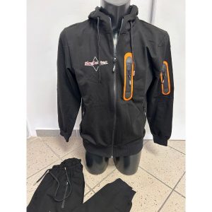 Single Star Férfi Fekete 2 részes (narancs zipzárral) Tréningruha