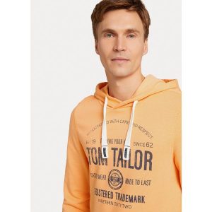 Tom Tailor Férfi Sárga Kapucnis Pulóver